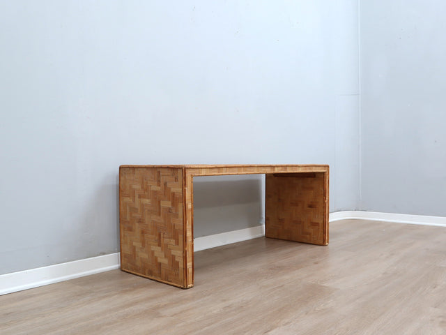 Vivai del Sud Anni '70 Bamboo & Rattan Bench bambou rotin banc Italian Minimalist Design