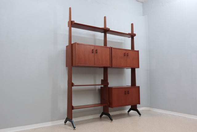 Vintage modular teak bookcase AV Arredamenti 1960s