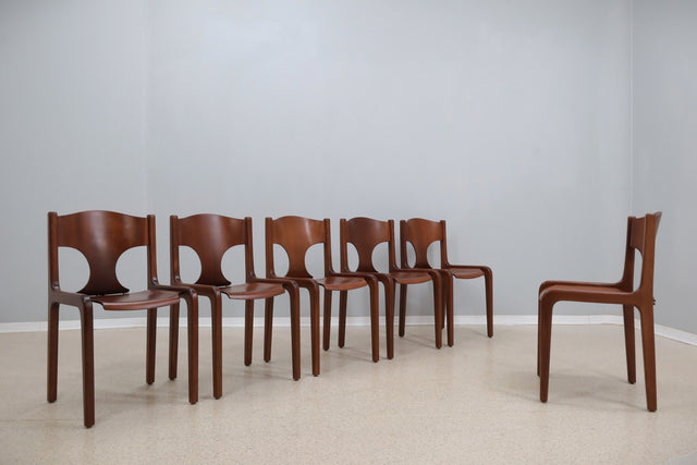 Augusto Savini dining chairs POZZI 1970s