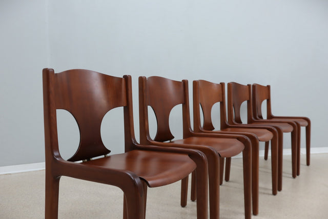 Augusto Savini dining chairs POZZI 1970s