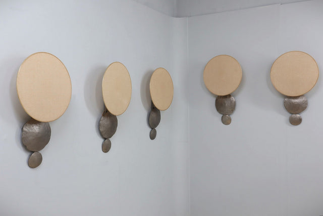 Brutalist wall lamp 1970s, set of 5