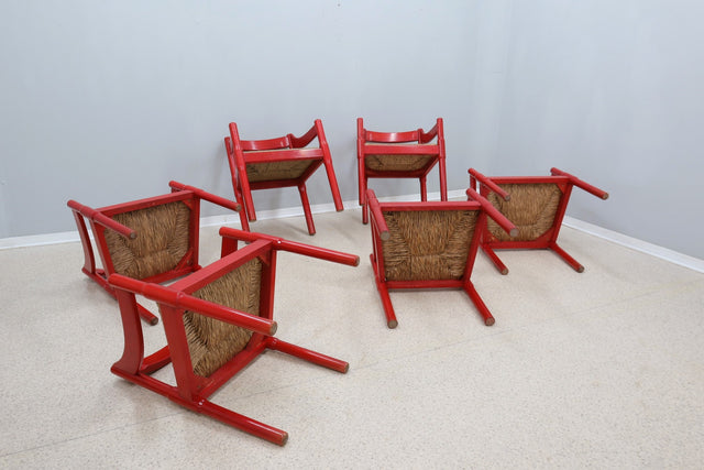 Carimate chairs Vico Magistretti CASSINA 1960s, set of 6