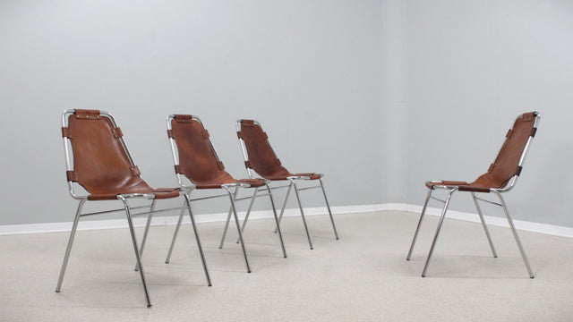 Les Arcs chairs Charlotte Perriand 1960s, set of 4