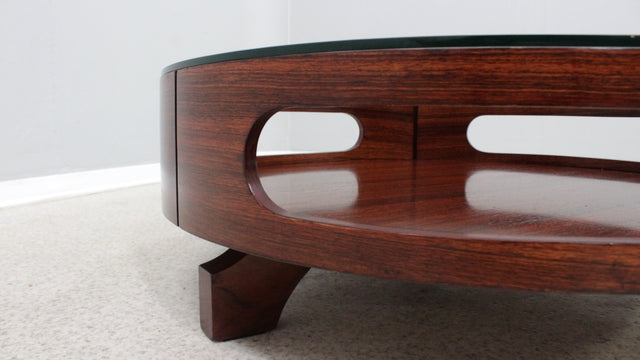 Cinova rosewood round coffee table 1960s