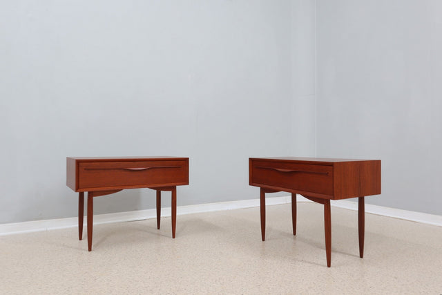 Danish teak nightstands 1960s, set of 2