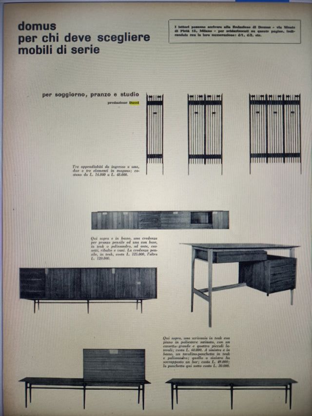 Mid century teak sideboard E. Palutari for DASSI