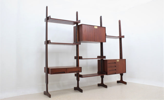 Edmondo Palutari teak bookcase DASSI 1950s