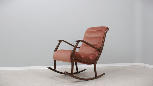 Ezio Longhi rocking chair ELAM 1950s