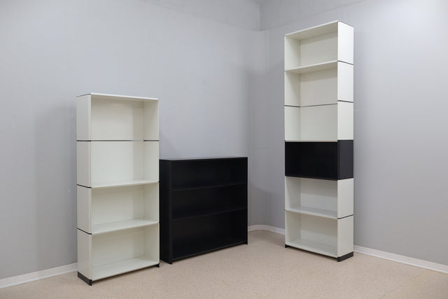 Vintage modular sheet-metal bookshelf B&B 1970s