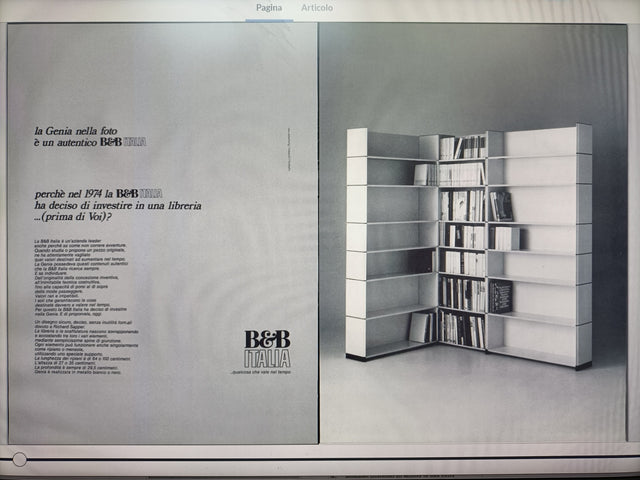 Vintage modular sheet-metal bookshelf B&B 1970s