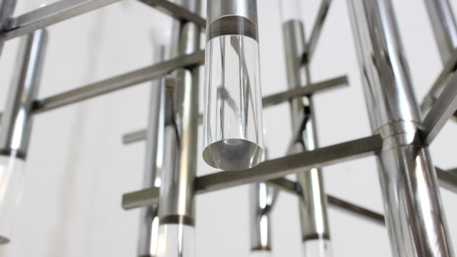 Gaetano Sciolari design chandelier 1970s, 15 lights