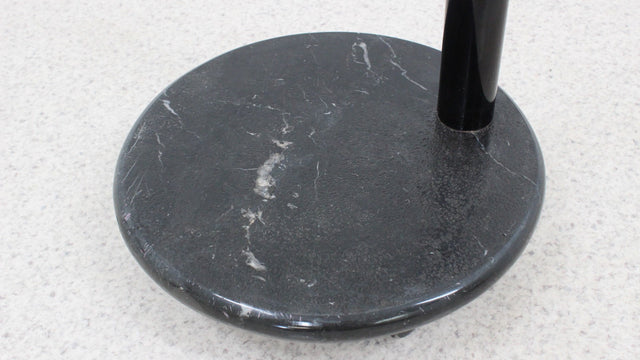 Italian glass and marble swivel coffee table 1980s