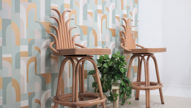 vintage mcguire rattan chairs