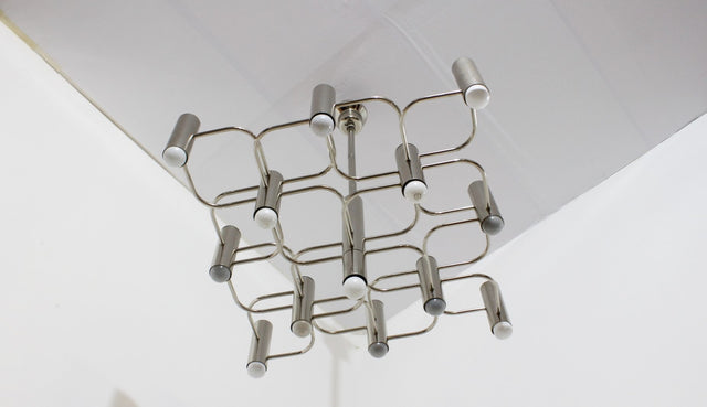 Gaetano Sciolari design chandelier 1970s, 13 lights