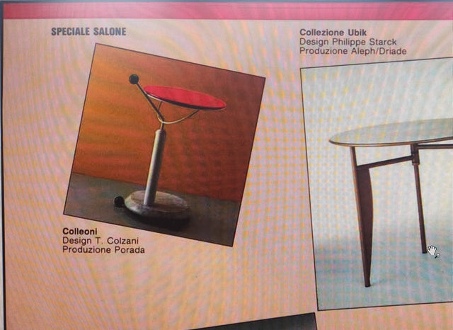 Italian glass and marble swivel coffee table 1980s