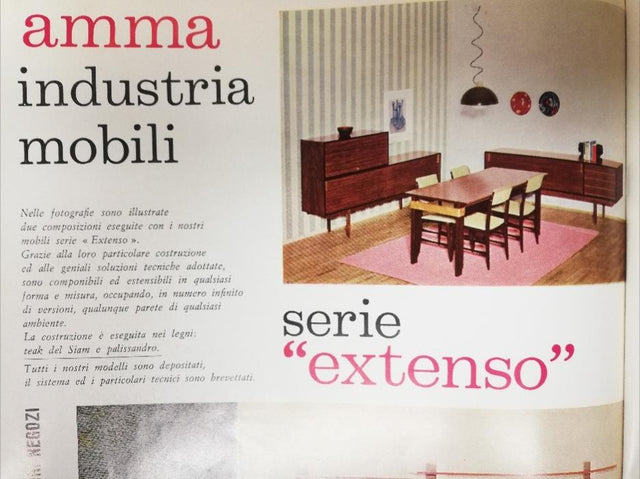 Mid century rosewood sideboard AMMA, Torino 1950s