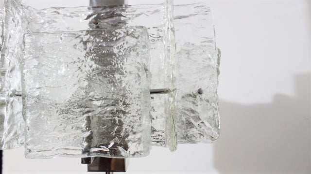 Murano glass pendant chandelier MAZZEGA 1970s