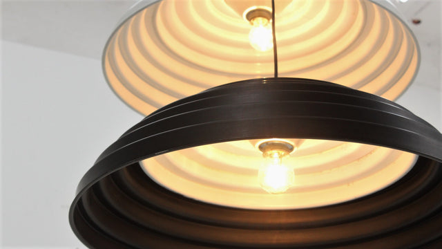 Vintage hanging lamp Martinelli 1970s, set of 2