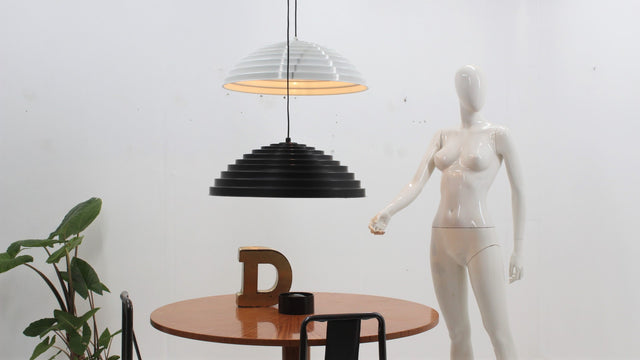 Vintage hanging lamp Martinelli 1970s, set of 2