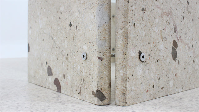 Italian marble and glass coffee table 1970s