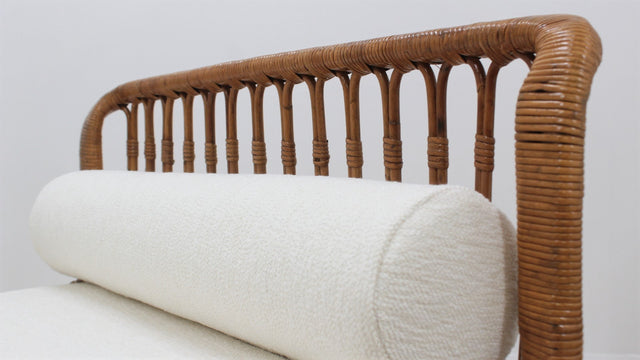 Vintage rattan daybed Gervasoni 1960s, set of 2