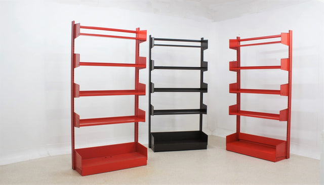 Lips Vago/ Seccose modular metal bookcase Congresso 1970s