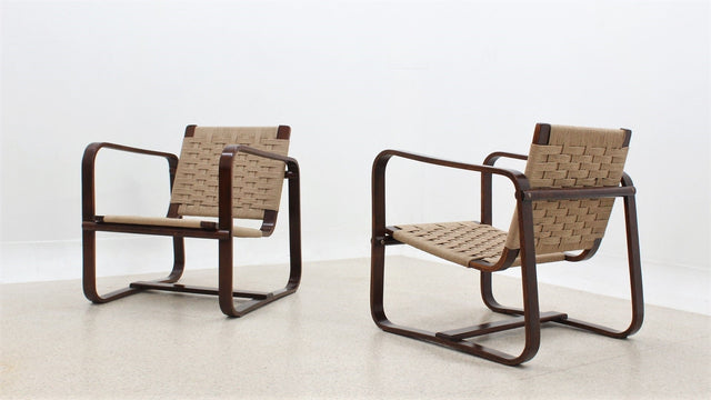 Giuseppe Pagano armchairs design for Gino Maggioni 1940s