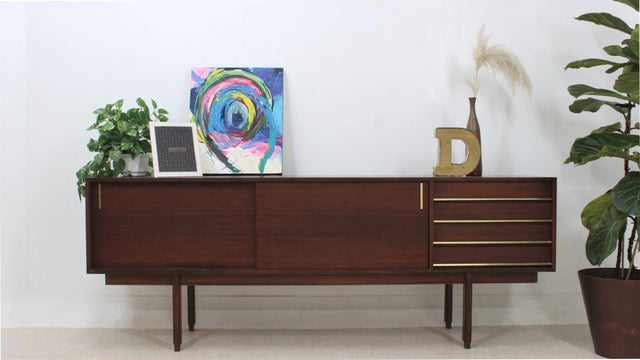 Mid century rosewood sideboard AMMA, Torino 1950s
