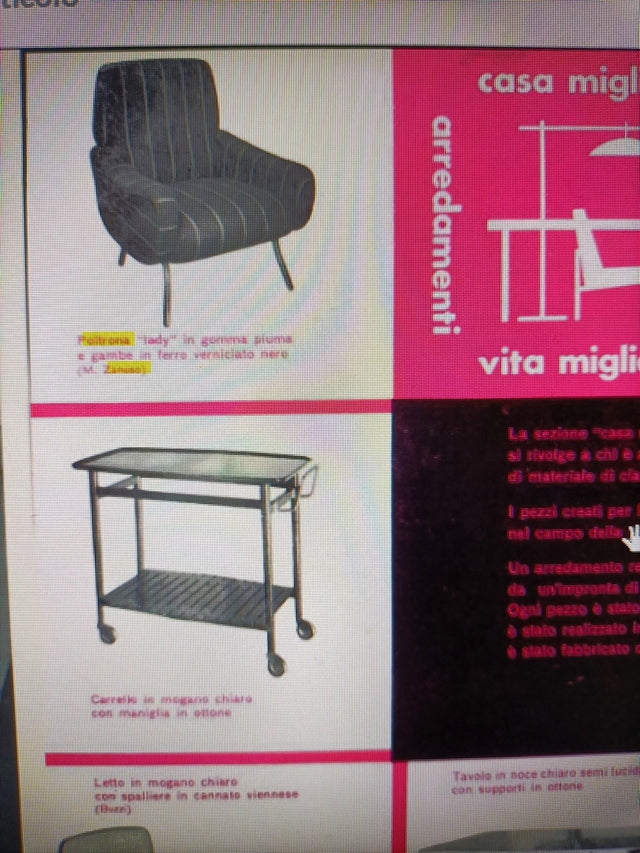 Lady armchair Marco Zanuso ARFLEX 1950s