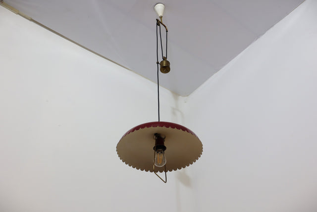 Mid century LUMI pendant chandelier 1950s