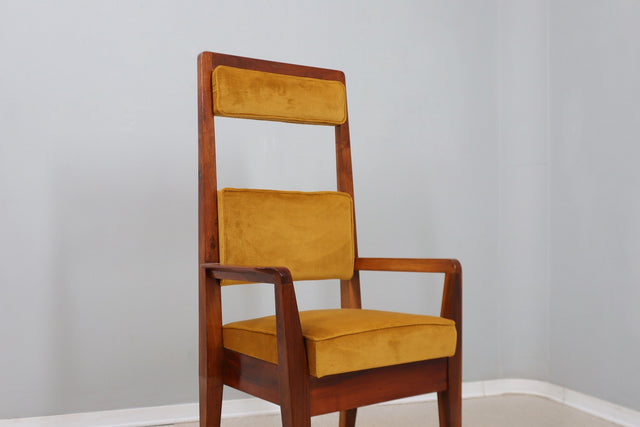 Mid century high back chair Italy 1950s