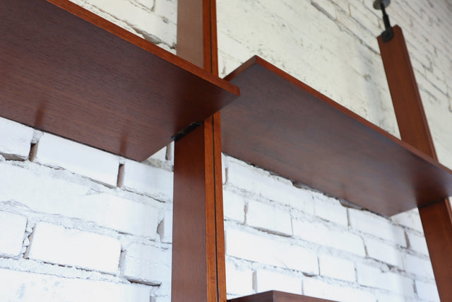 Mid century ceiling modular teak bookcase 1950s