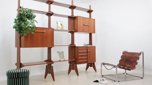 Vintage teak bookshelves AV Arredamenti 1960s