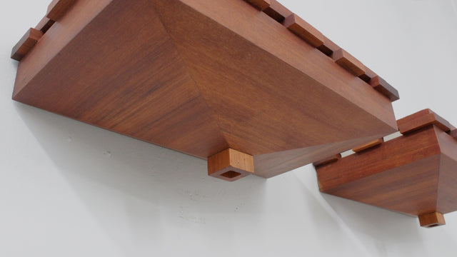 mid century teak wall lamp