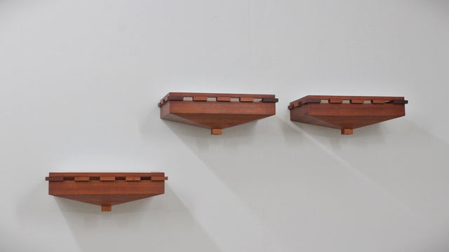 mid century teak wall lamp