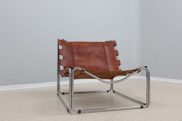 Pascal Mourgue leather lounge chair 1970s