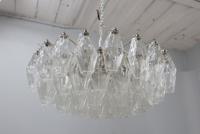 Carlo Scarpa poliedri chandelier 1960s, set of 2