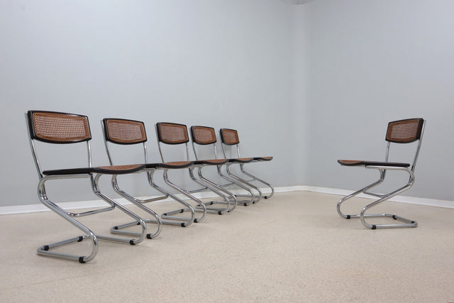 Vintage Vienna straw dining chairs 1970s