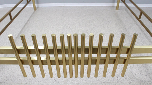 Vintage golden brass bed FRIGERIO 1970s