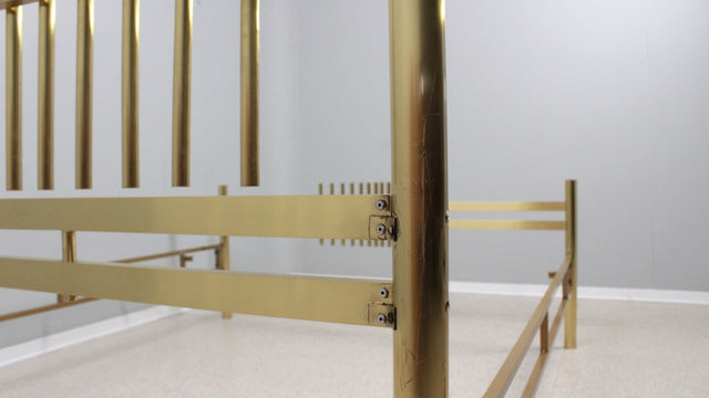 Vintage golden brass bed FRIGERIO 1970s