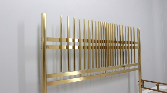 Vintage golden brass bed FRIGERIO 1970s