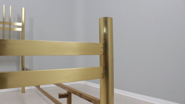 Vintage golden brass bed FRIGERIO 1970s