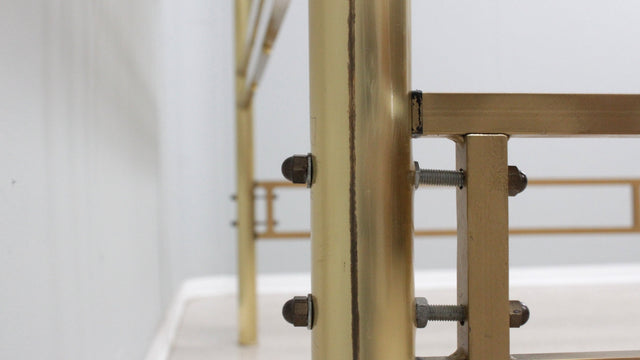 Vintage golden brass bed FRIGERIO 1970s