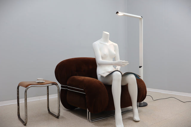 Vintage comfy armchair G. Faleschini design 1970s