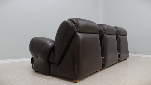 Vintage modular leather sofa 1970s