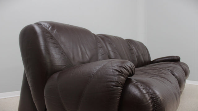 Vintage modular leather sofa 1970s
