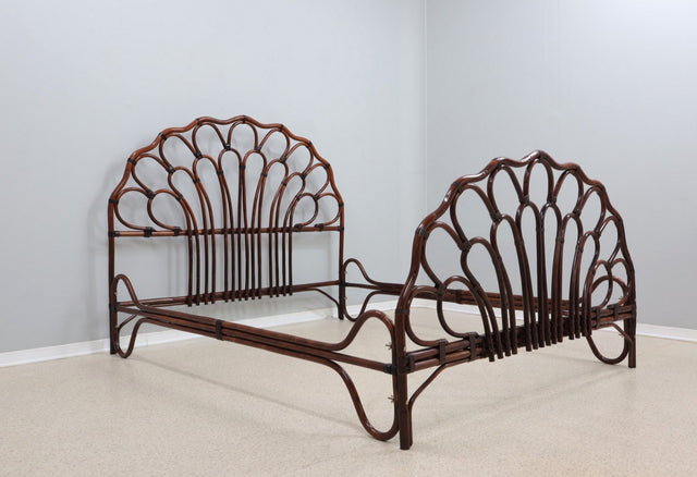 Vintage rattan bed McGuire 1970s