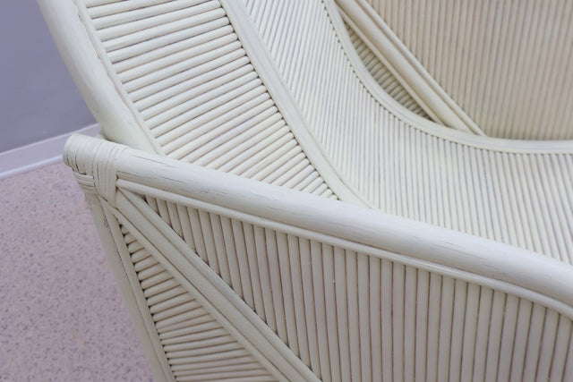 Vintage rattan chaise lounge Vivai del Sud 1970s