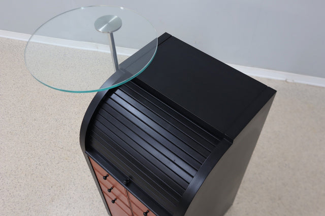 Vintage roller shutter cabinet Giorgetti 1980s