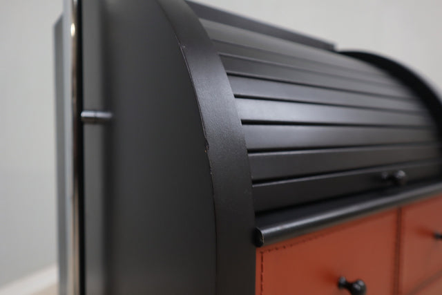 Vintage roller shutter cabinet Giorgetti 1980s